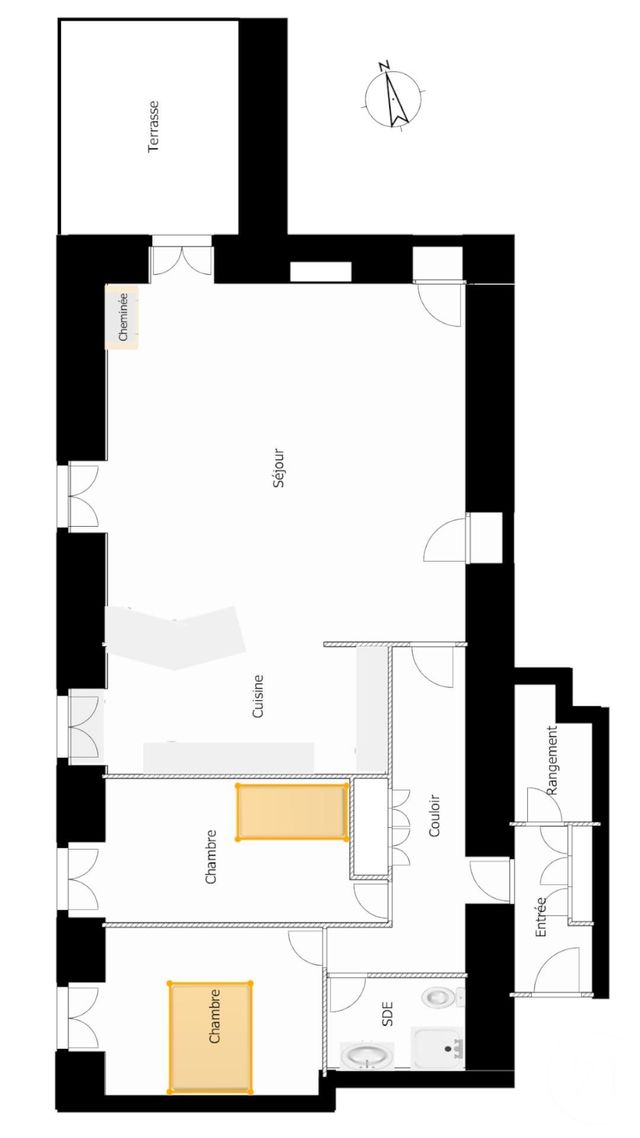 Afficher la photo en grand Appartement F5 à vendre - 5 pièces - 120 m2 - LE PALAIS - 56 - BRETAGNE